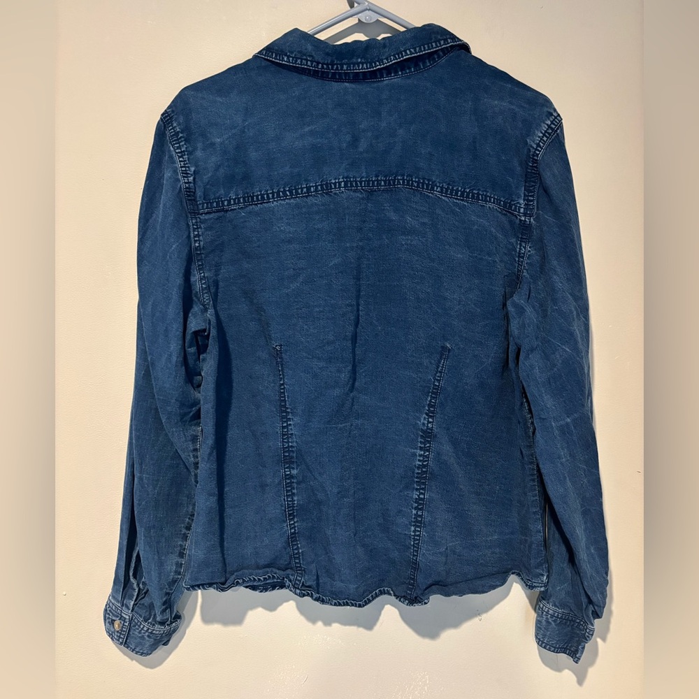 Classic Indigo Button-Down Shirt - image 4